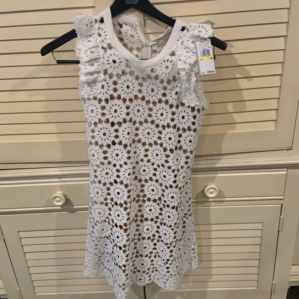 Michael Kors collection- Medallion Lace White Dress-